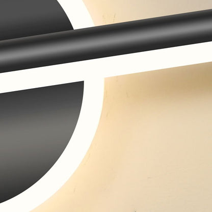 GoldenEdge – Lámpara de pared LED elegante Negro/Dorado