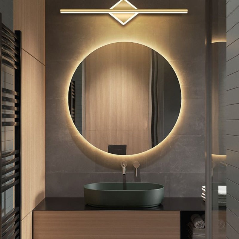 GoldenEdge – Lámpara de pared LED elegante Negro/Dorado