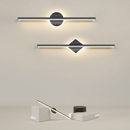 GoldenEdge – Lámpara de pared LED elegante Negro/Dorado