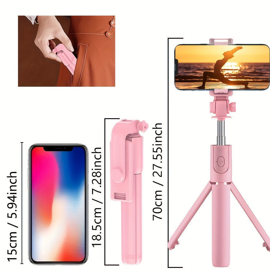 Flexible Selfie Stick with Wireless Remote Control and 360° Rotation – Compact Selfie Pole for iPhone and Travel-4