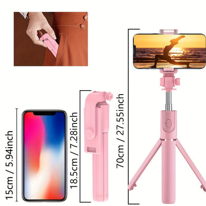 Flexible Selfie Stick with Wireless Remote Control and 360° Rotation – Compact Selfie Pole for iPhone and Travel-4