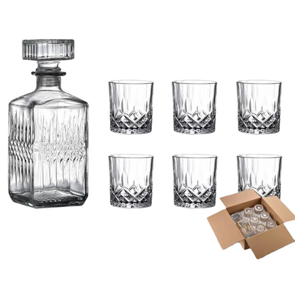 RoyalPour - 7-Piece Whiskey Decanter Gift Set