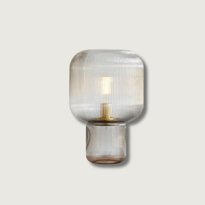 GlimmerOval – Stylowa Lampa Stołowa ze Szkła i Metalu