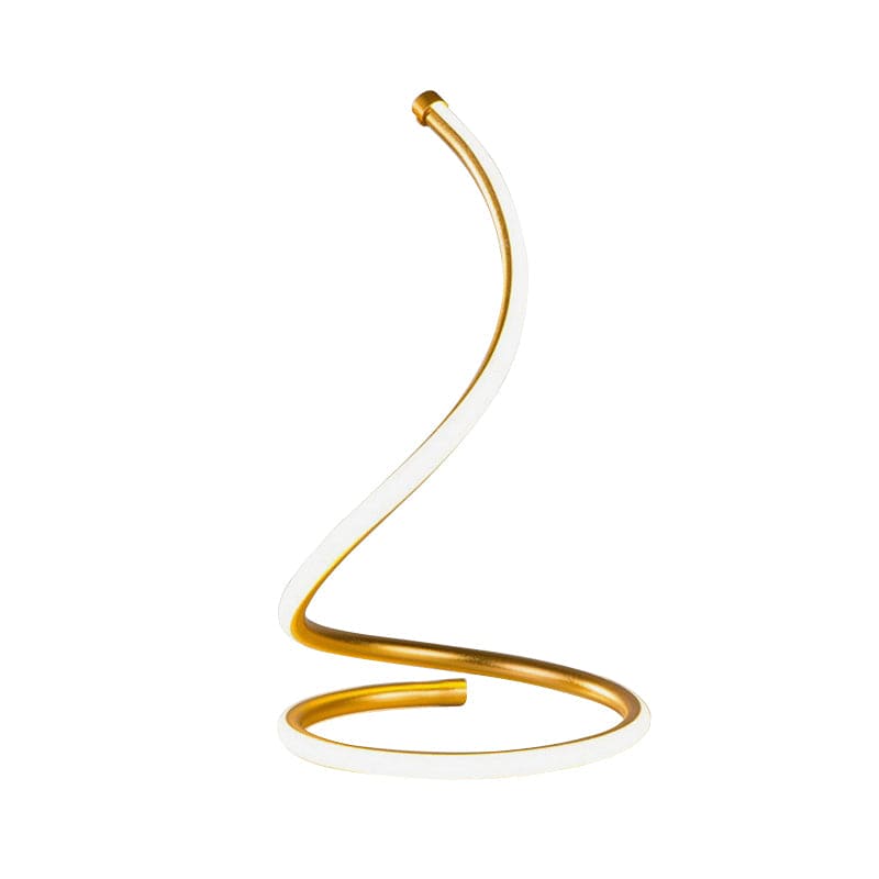 LuxeSpira – Lámpara de Gel de Sílice Espiral Elegante con Acabado Dorado