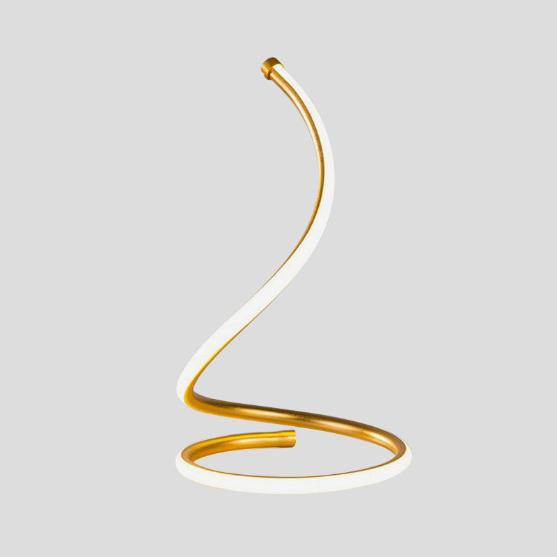 LuxeSpira – Lámpara de Gel de Sílice Espiral Elegante con Acabado Dorado