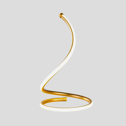 LuxeSpira – Lámpara de Gel de Sílice Espiral Elegante con Acabado Dorado