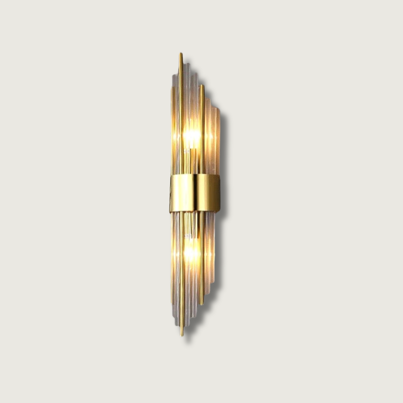 RadiantCrown – Gold Crystal Wall Lamp with Durable Build