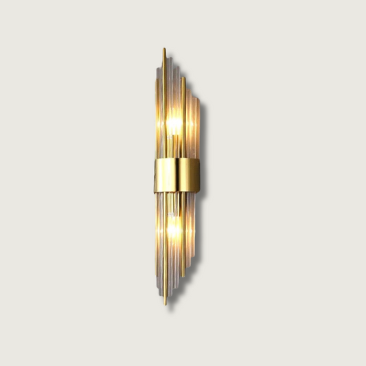 RadiantCrown – Gold Crystal Wall Lamp with Durable Build