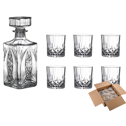RoyalPour - 7-Piece Whiskey Decanter Gift Set