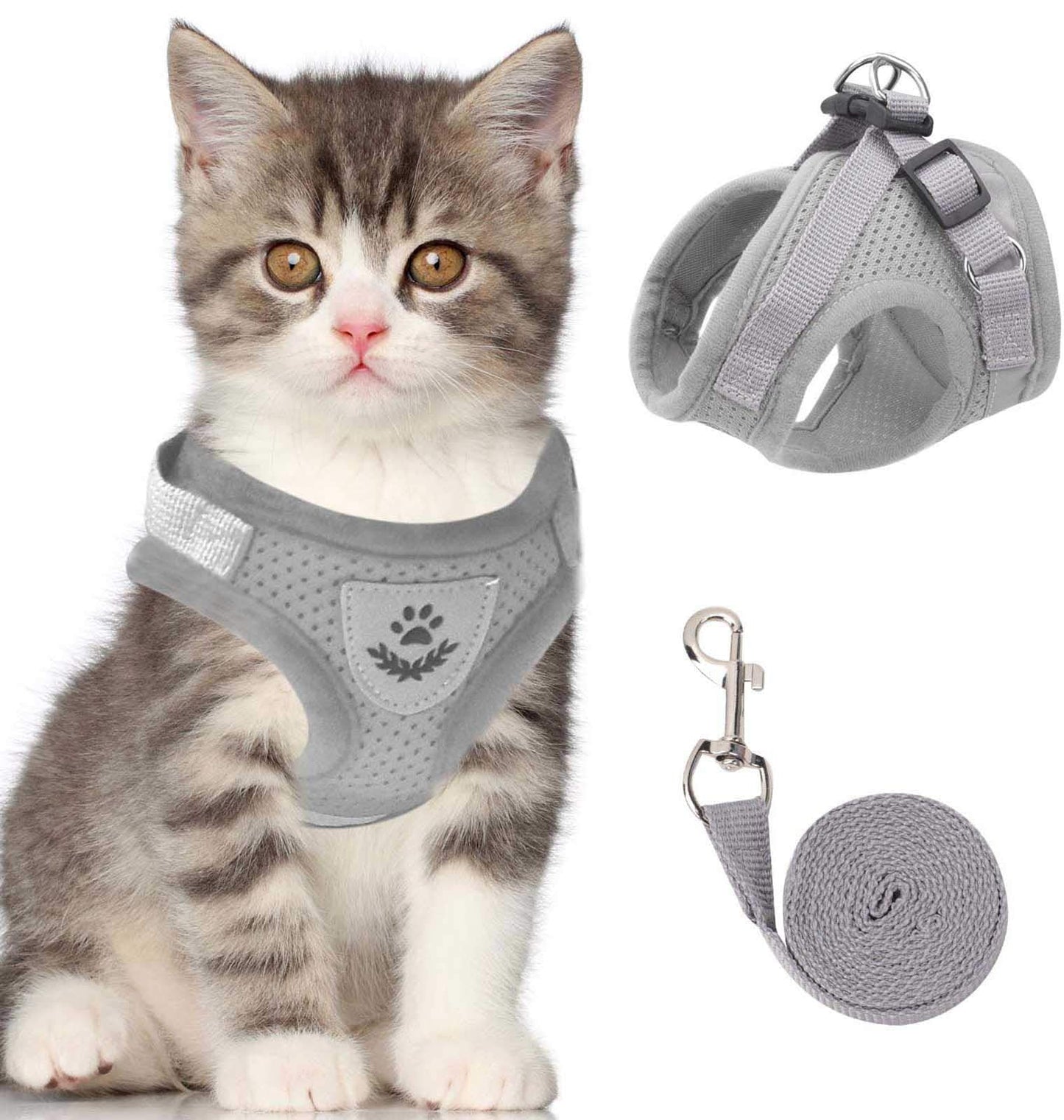 Variant image for Reflective Cat Harness and Leash Set with Adjustable Straps for Safe Night Adventures – Comfortable Fit for Cats and Kittens-16