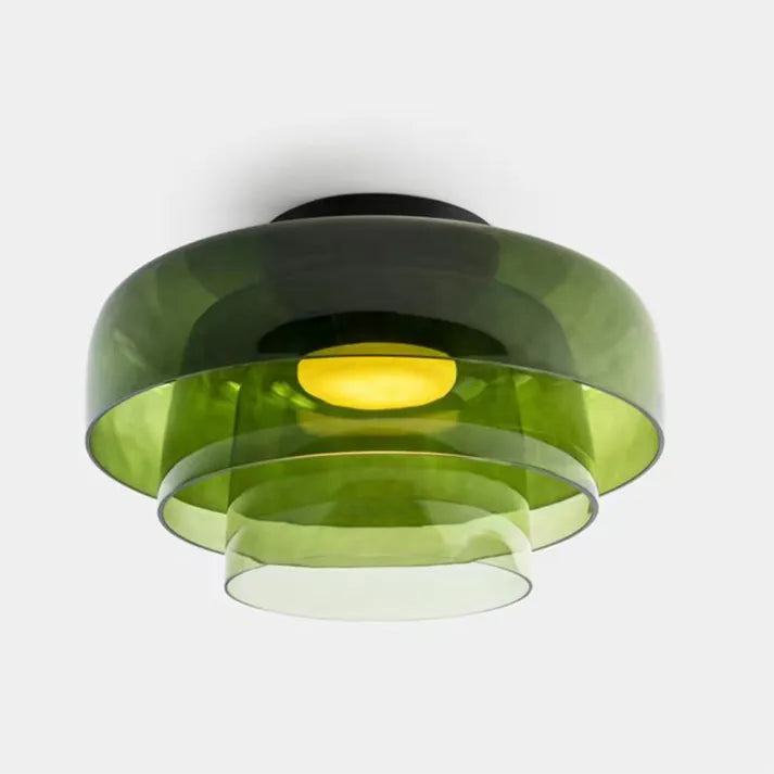 LuxeGleam - Classic Glass Ceiling Lamp