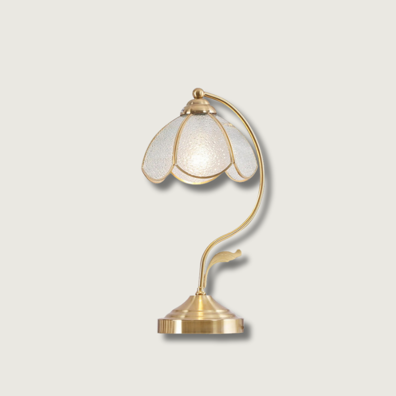 GlowPetal – Luxuriöse Blumen-Glas-Tischlampe