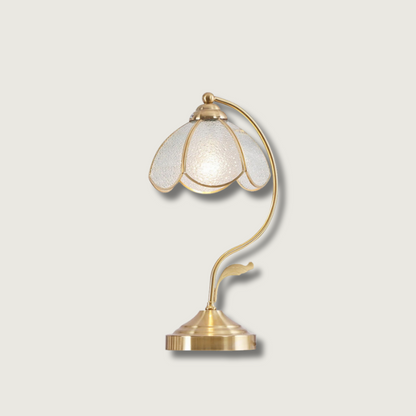 GlowPetal – Luxuriöse Blumen-Glas-Tischlampe