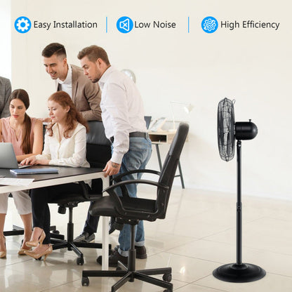 16 Inch Pedestal Standing Fan Oscillating Pedestal Fan with 3 Speeds and Adjustable Height 2