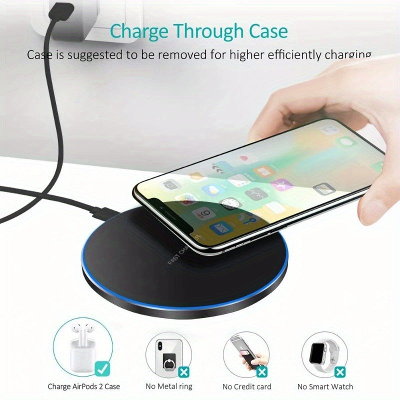 Fast Wireless Charger – 15W Induction Charging Pad for iPhone and Android Devices, Sleek Design, Cable-Free Convenience-3