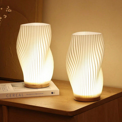CalmGlow – Lampe de table Wave élégante