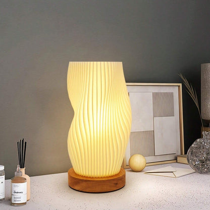 CalmGlow – Lampe de table Wave élégante