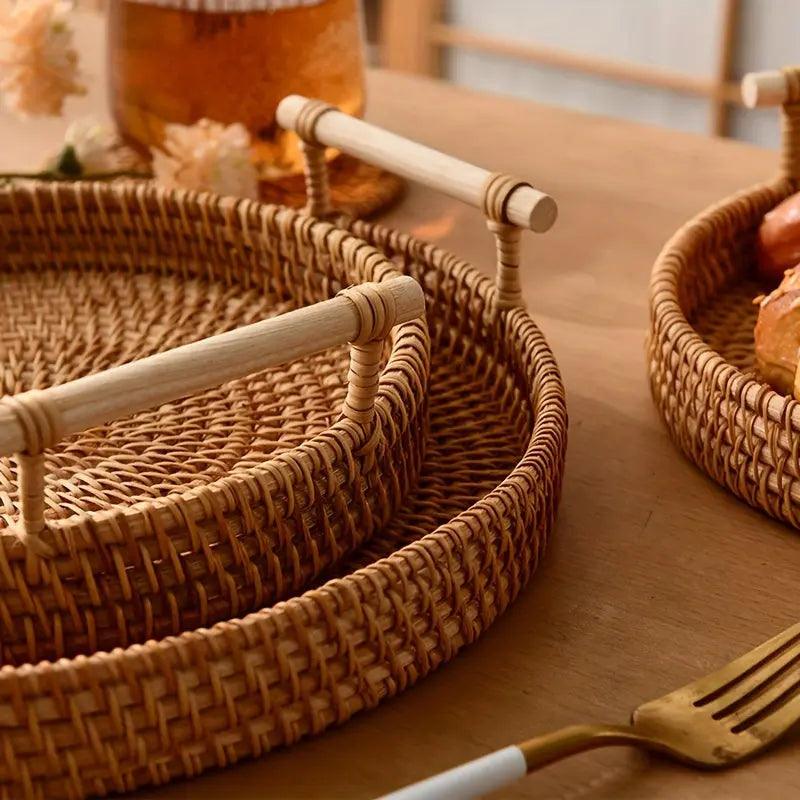 EcoRiva - Woven Rattan Serving Tray