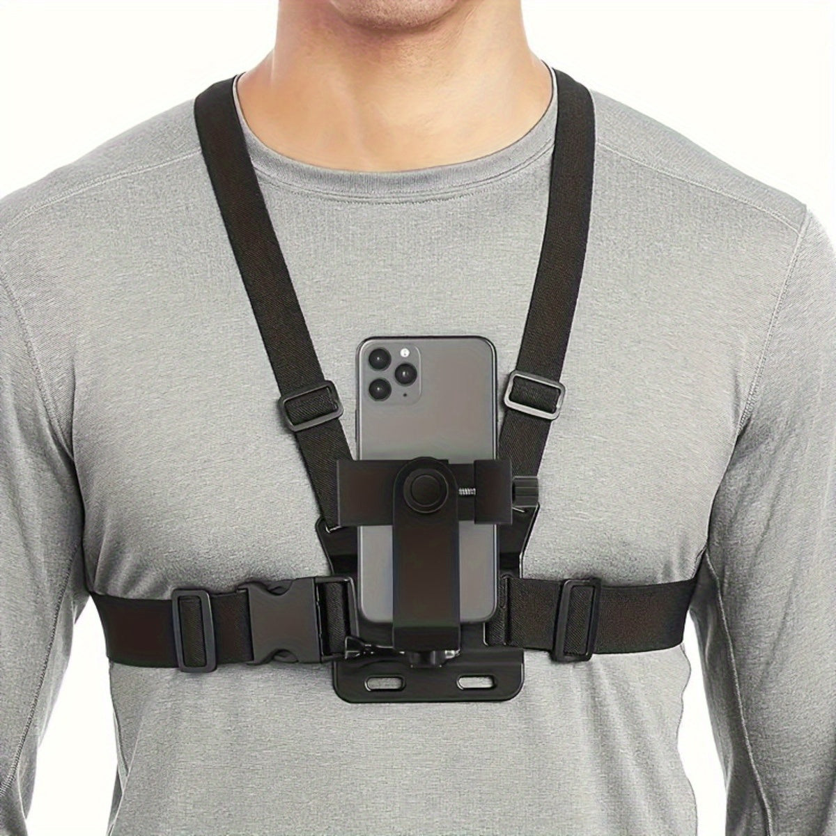 Adjustable Hands-Free Breast Belt for Comfortable Filming and Photography – Secure Phone Holder for Smartphones and Action Cameras-1