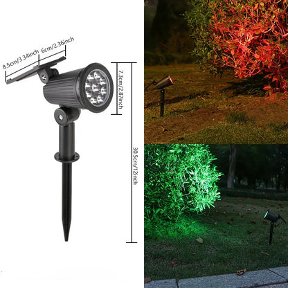Solar Powered Garden Spotlight - 9 Color LED Solar Spike Lights for Outdoor Security-3