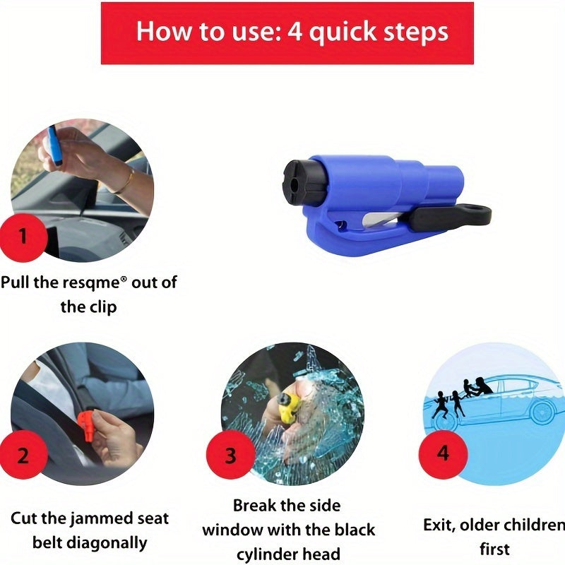 Compact Emergency Safety Hammer with Ergonomic Handle – Window Breaker for Quick Escape in Car, Available in Multiple Colors-5