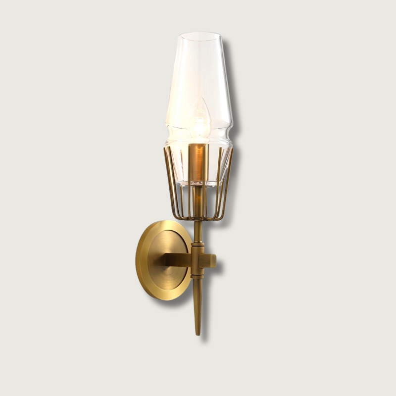 GoldGleam – Elegant Black and Gold Wall Lamp for a Luxe Look
