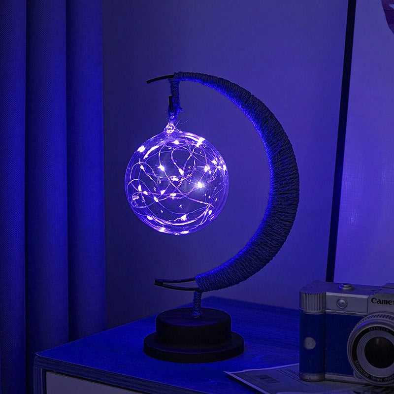 GlowLuna - Warm Glass Lunar Lamp