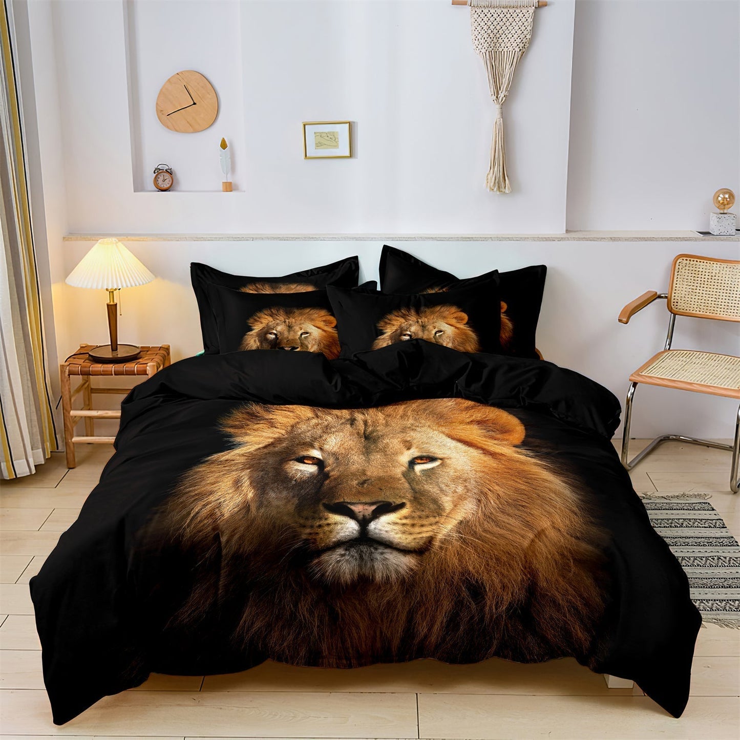 PrideHaven - Luxurious Lion-Themed Bed Linen