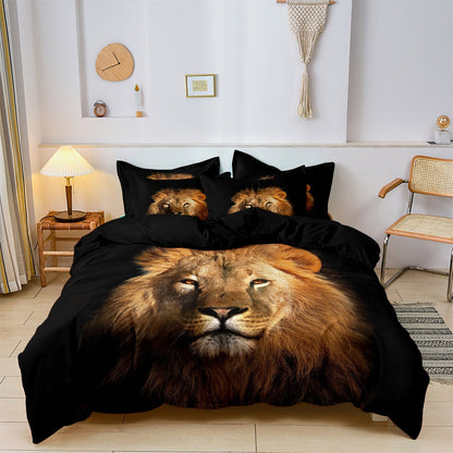 PrideHaven - Luxurious Lion-Themed Bed Linen