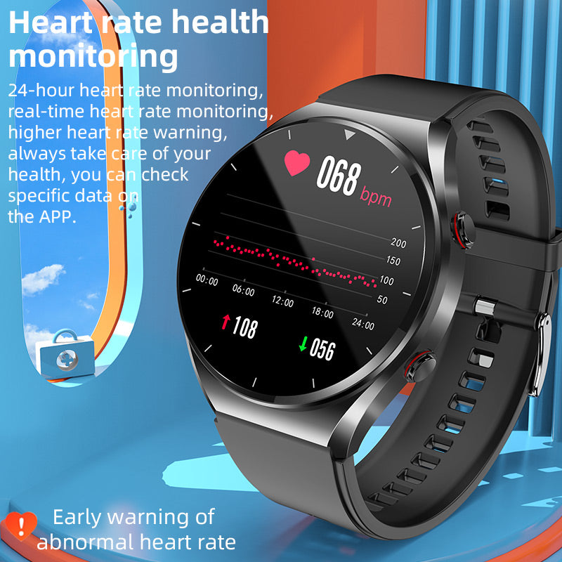1+1 FREE | One-Click Blood Sugar & Blood Pressure Monitor – EKG, HRV, and Health Tracking Smartwatch 6
