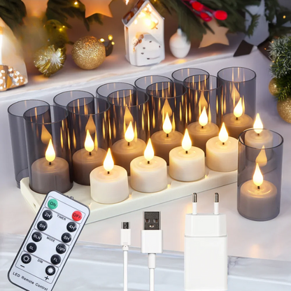 FlickerLuxe - Candele LED con effetto tremolante