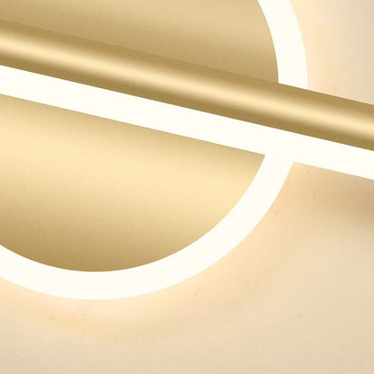 GoldenEdge – Lámpara de pared LED elegante Negro/Dorado