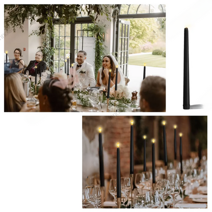 GloomLight - Candele LED nere coniche per Halloween e matrimoni
