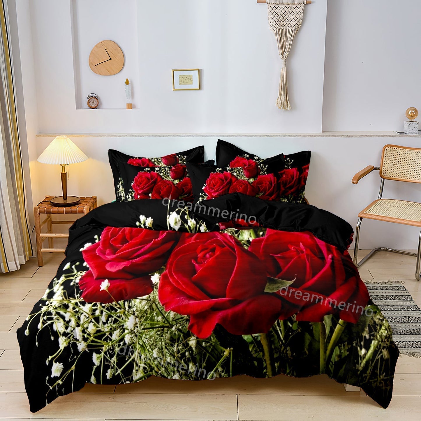 PetalWhispers - Romantic Rose Bed Linen