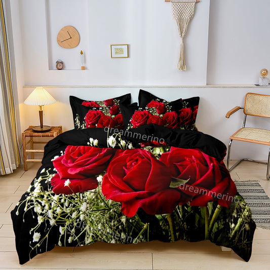 PetalWhispers - Romantic Rose Bed Linen