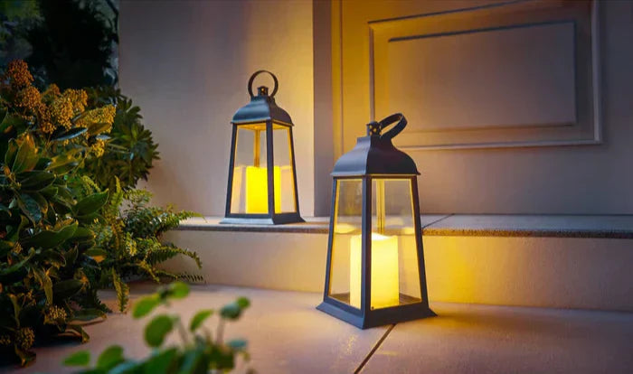 Vividglow - Set of 2 LED Camping Lanterns with Flickering Flame Effect-4