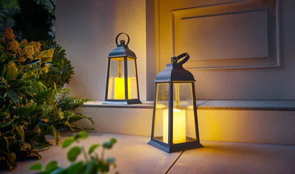 Vividglow - Set of 2 LED Camping Lanterns with Flickering Flame Effect-4