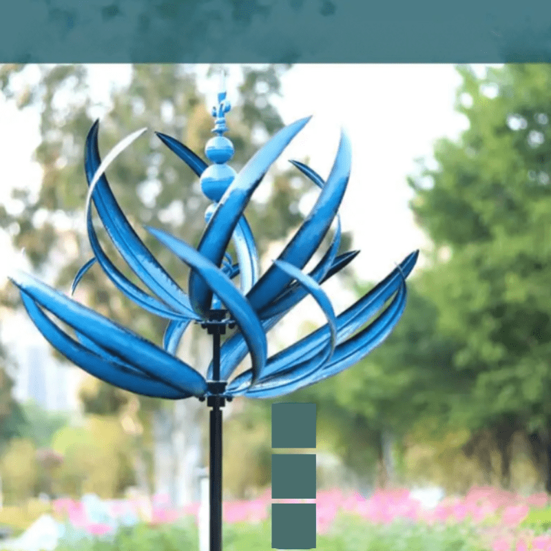 Harlow Wind-Driven Kinetic Art Sculpture - Elegant Metal Garden Spinner-5