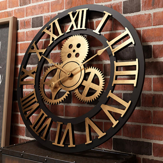 OpulentTick - Golden Wall Clock