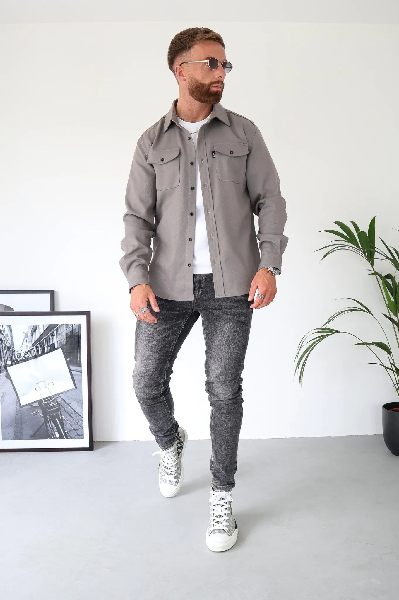 TailorEdge | Buttoned Shirt Jacket for Men with Chest Pockets