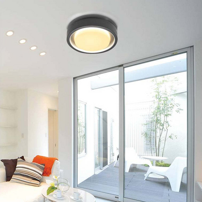 Modern LED Outdoor Wall Lights - Dual-Purpose Sconce & Ceiling Fixture, Black Frame-5