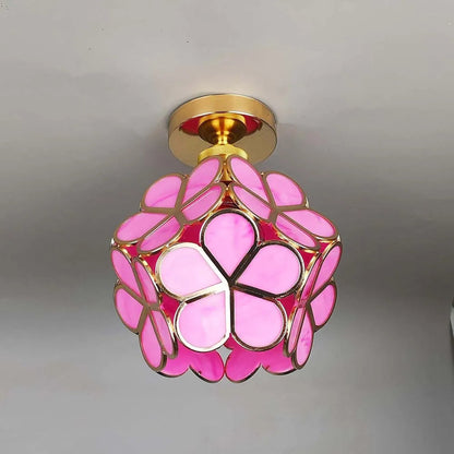 PetalLume – Stylish Flower-Patterned Glass Hanging Light