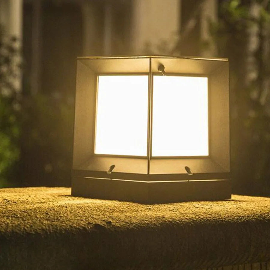 Modern Outdoor Lamp – Sleek Aluminum Cube Light Fixture for Garden, Terrace, and Pathway Illumination-5
