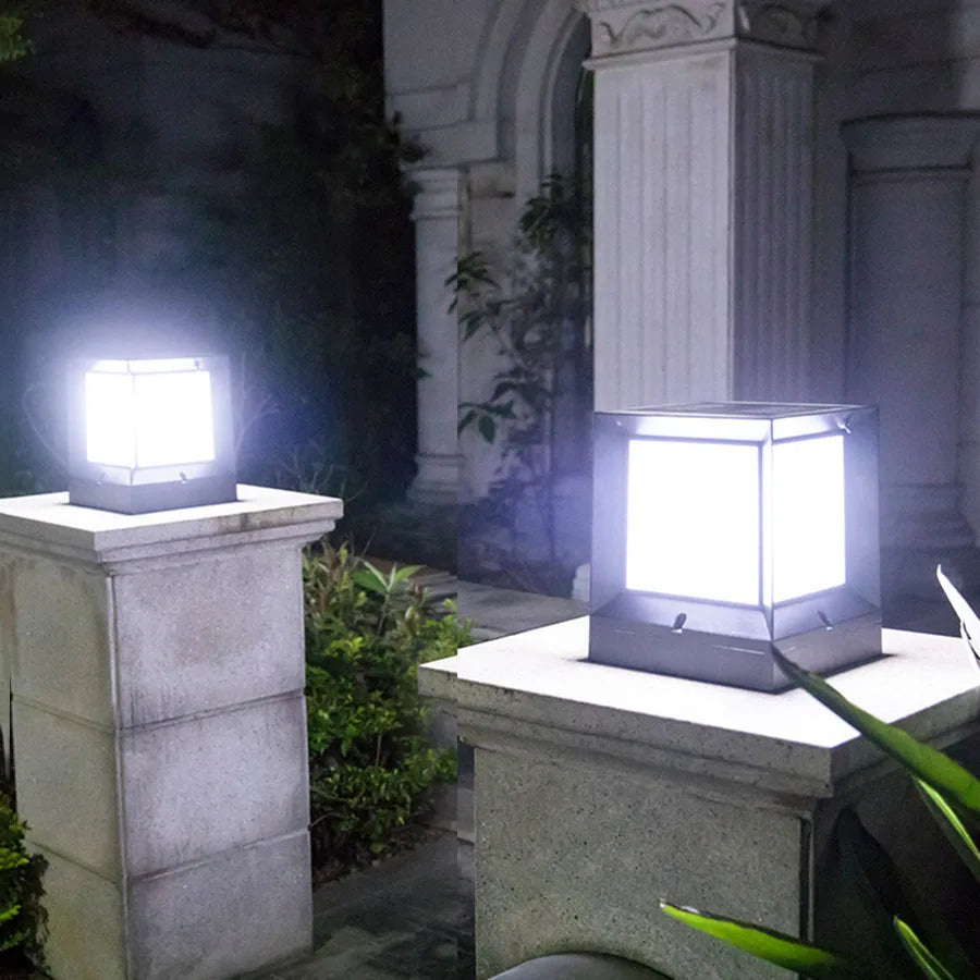 Modern Outdoor Lamp – Sleek Aluminum Cube Light Fixture for Garden, Terrace, and Pathway Illumination-3