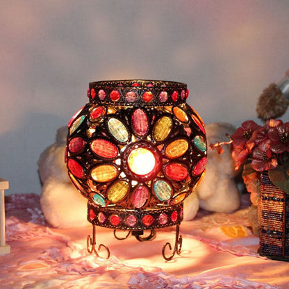 LuxeLume - Stylowa nocna szafka z akrylowymi koralikami