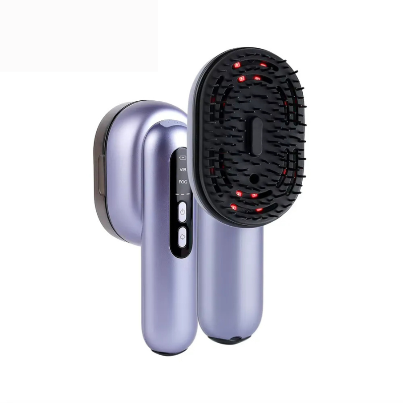 GlowSpray Comb - Masseur de tête avec vibration et applicateur d'huile capillaire
