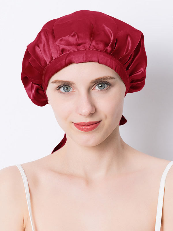 SilkCrown - Classic Silk Sleep Cap with Ribbon