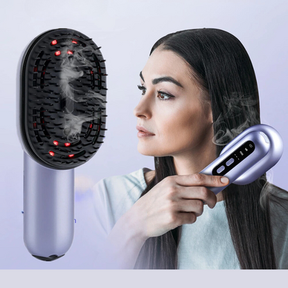 GlowSpray Comb - Masseur de tête avec vibration et applicateur d'huile capillaire