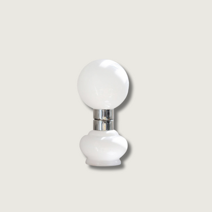 GlobeLume – Sleek White Glass Lamp Design