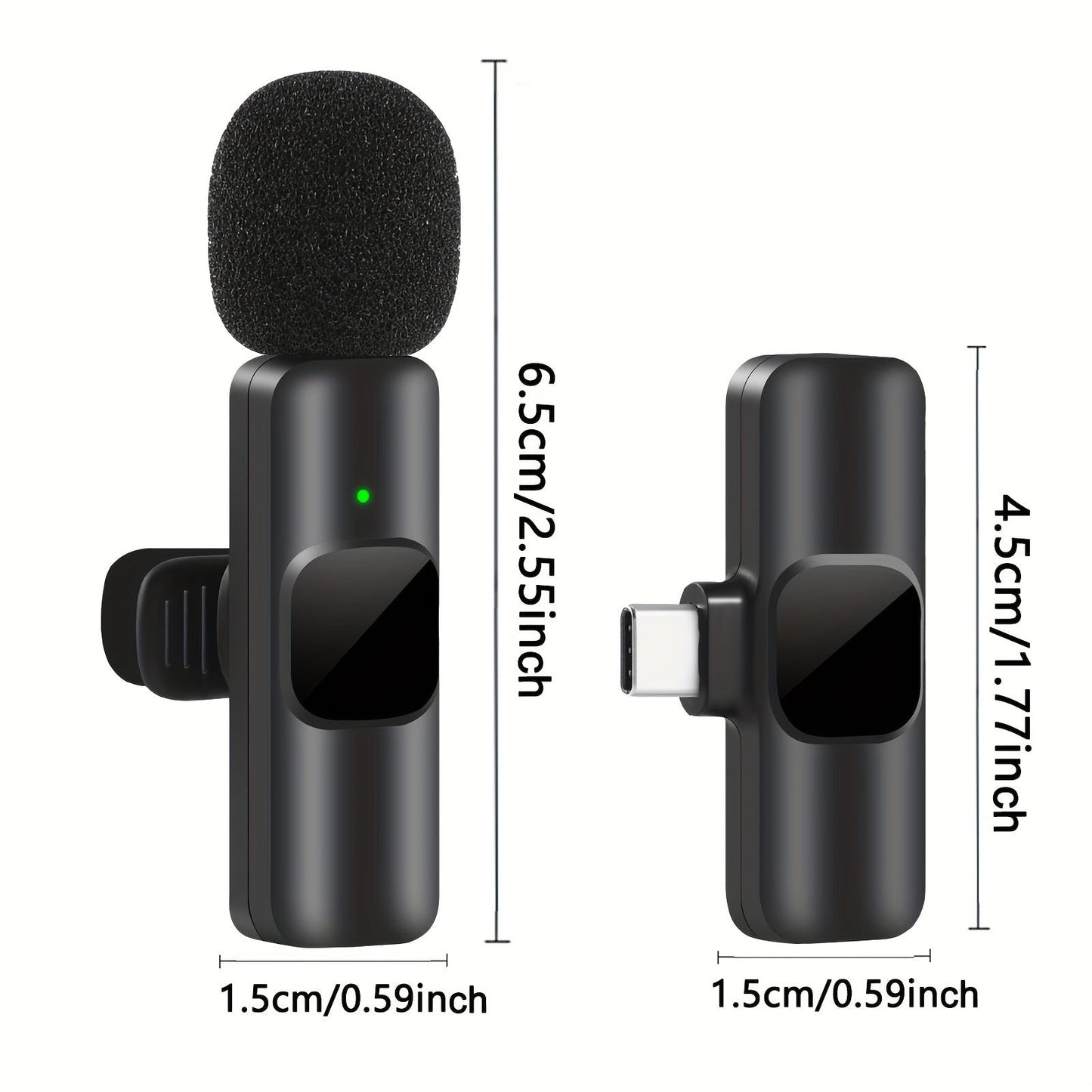 Wireless Lavalier Microphone for Video Recording and Live Streaming – Compact Design with High Sound Quality and USB-C Connection-5